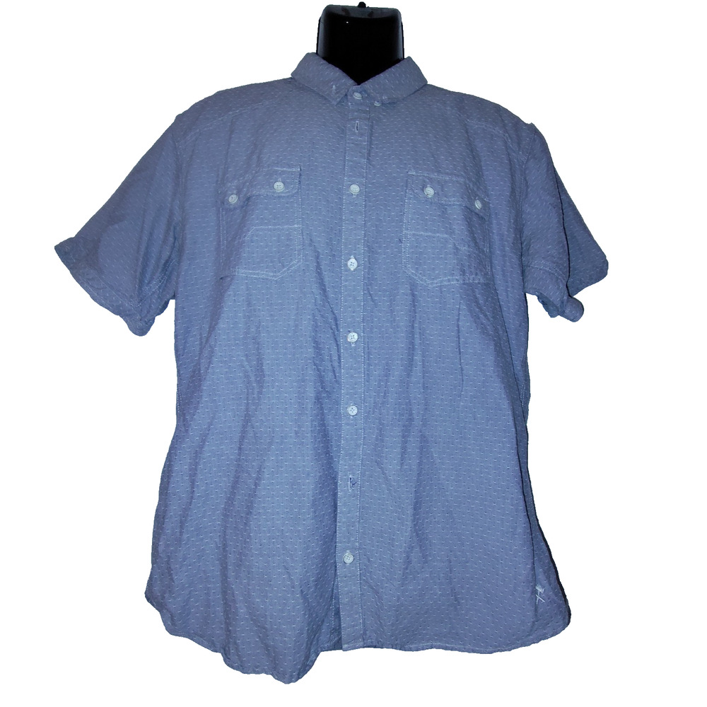 Outpost Makers Men's Light Blue Button Down Short Sleeve Shirt Size XL Bag 3